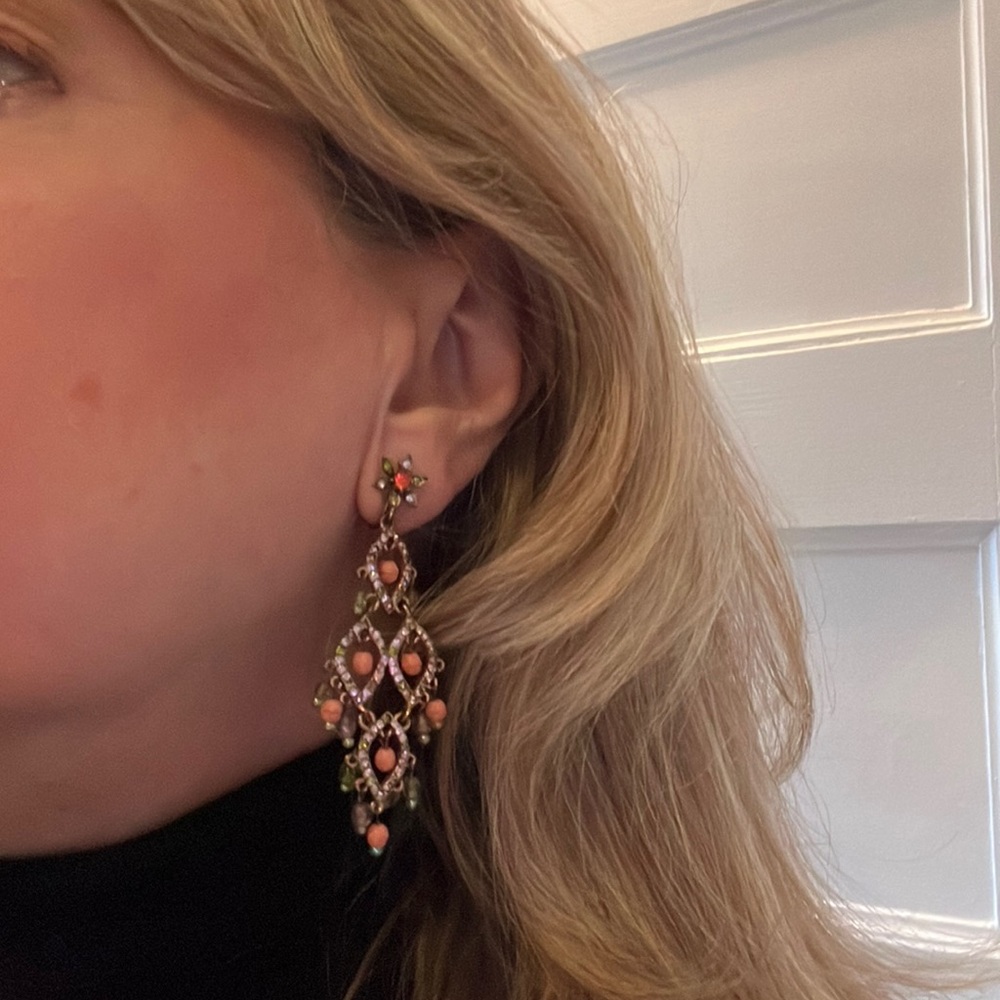 chandelier clip on earrings - Picture 2 of 2